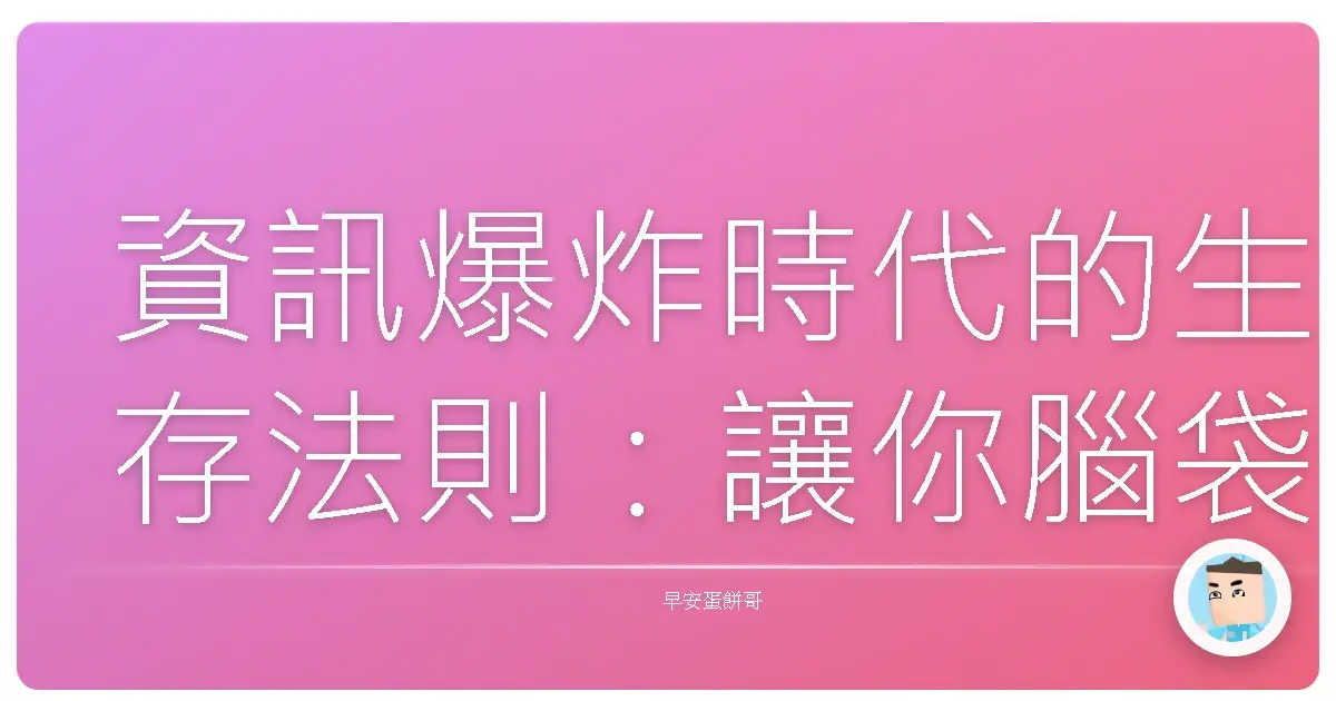 資訊爆炸時代的生存法則:讓你腦袋不當機的整理術